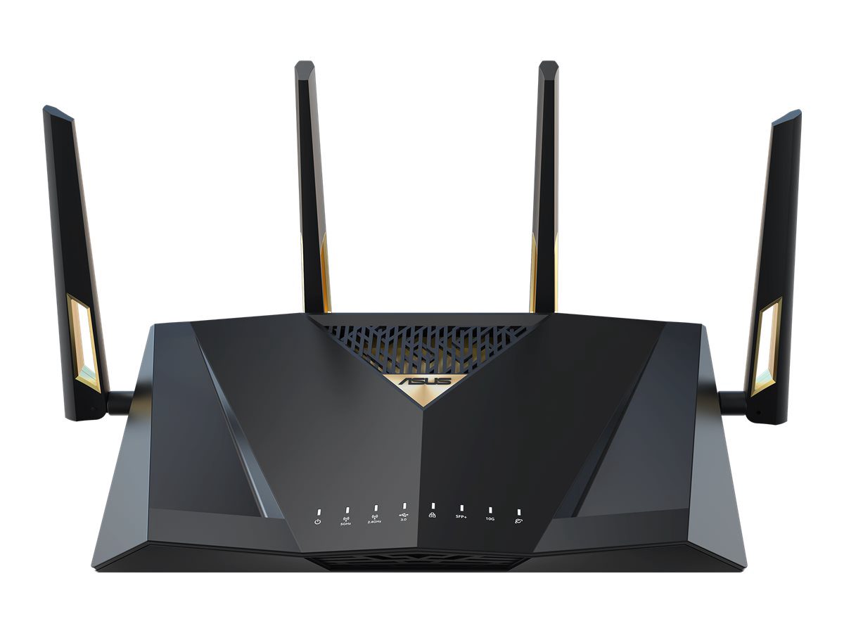 Dual-band WiFi 7 AiMesh Extendable Performance Router, RT-BE88U, 802.11be, 10/100/1000 Mbit/s, Ethernet LAN (RJ-45) ports 4, Mesh Support Yes, MU-MiMO Yes, 3G/4G data sharing, Antenna type External