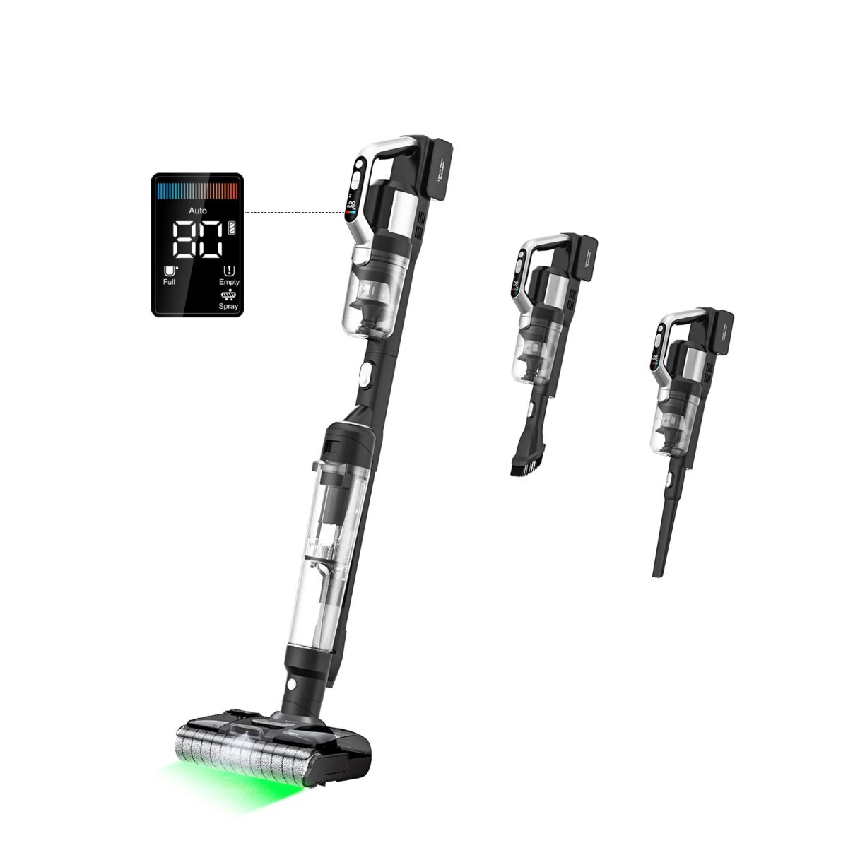 Jimmy Vacuum Cleaner and Washer, PW11 Plus, Cordless operating, Washing function, 400 W, 21.6 V, Operating time (max) 40-75 min, Black/Silver