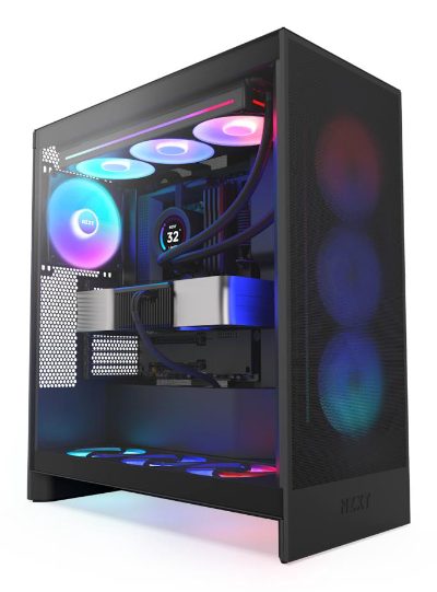 Case, NZXT, H7 Flow RGB, MidiTower, ATX, EATX, MicroATX, MiniITX, Colour Black, CM-H72FB-R1