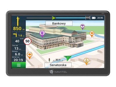 GPS Navigator With a Magnetic Mount, E707 Magnetic, GPS (satellite), 800 x 480, Maps included