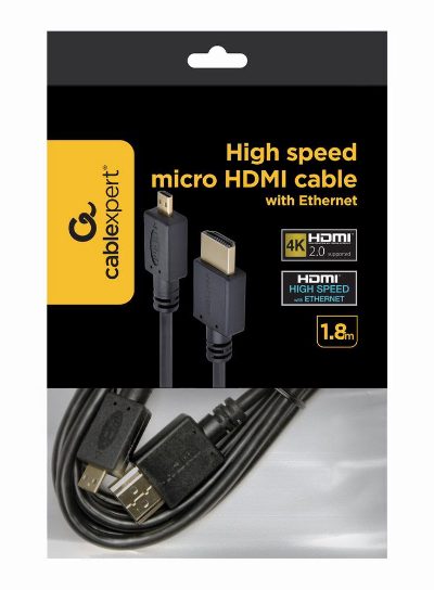 Gembird CC-HDMID-6 HDMI male to micro D-male cable, 1.8 m, Cablexpert