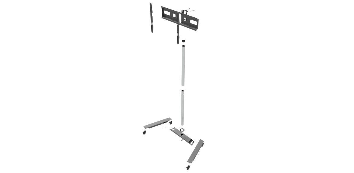 Floor stand, TR5E, Trolleys & Stands, 42-65 ", Maximum weight (capacity) 50 kg, Black