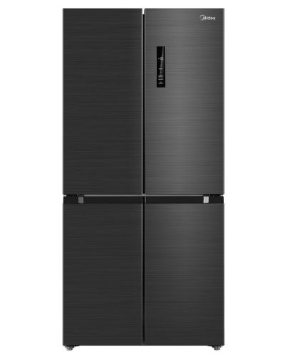 Midea Refrigerator, MDRF632FIE45, Energy efficiency class E, Free standing, Side by Side, Height 177.5 cm, No Frost system, Fridge net capacity 305 L, Freezer net capacity 168 L, Display, 35 dB, Dark Inox