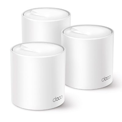 TP-LINK Deco X50 (3-pack) AX3000 Whole Home Mesh Wi-Fi 6 System, TP-LINK, Whole Home Mesh Wi-Fi 6 System, Deco X50 (3-pack), 802.11ax, 574+2402 Mbit/s, Ethernet LAN (RJ-45) ports 3, Mesh Support Yes, MU-MiMO Yes, No mobile broadband, Antenna type Internal