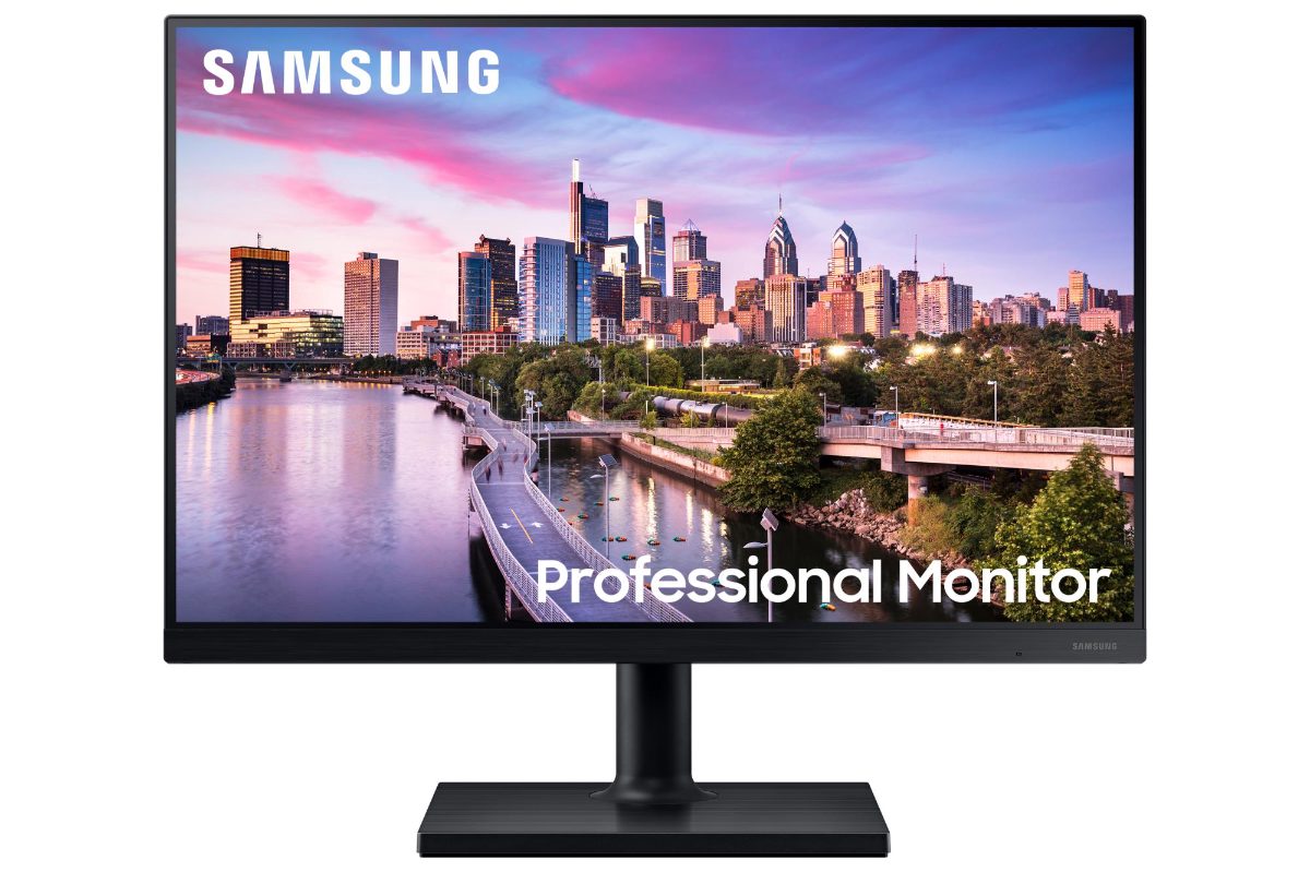 LCD Monitor, SAMSUNG, T45F, 24", Business, Panel IPS, 1920x1200, 16:10, 75Hz, Speakers, Swivel, Pivot, Height adjustable, Tilt, Colour Black, LF24T450GYUXEN