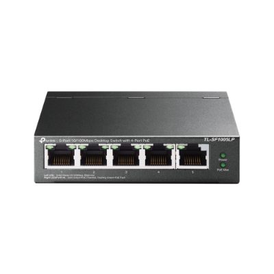 Switch, TL-SF1005LP, Unmanaged, Desktop, 10/100 Mbps (RJ-45) ports quantity 5, Power over Ethernet (PoE) ports quantity 4, Power supply type External