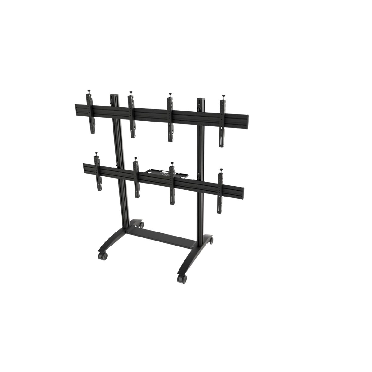 EDBAK VWTA2257-L Video Wall Trolley, modular 2x2, for 50-57" Screens, Landscape, EDBAK, Other, VWTA2257-L Video Wall Trolley, modular 2x2, 50-57 ", Maximum weight (capacity) 220 kg, Black