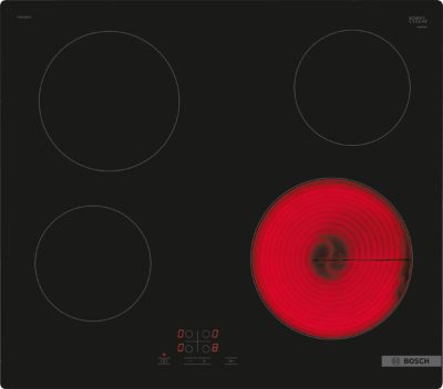 Hob, PKE611BA2E Series 4, Vitroceramic, Number of burners/cooking zones 4, Touch, Black