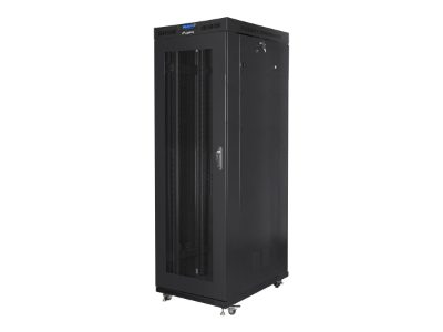 Rack cabinet 19" free-standing 37U/800x1000 (flat pack) with glass door lCD V2, FF01-8037-23BL, Black