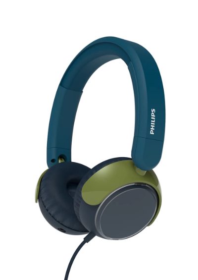 PHILIPS bērnu austiņas ar galvas stīpu (zaļas)