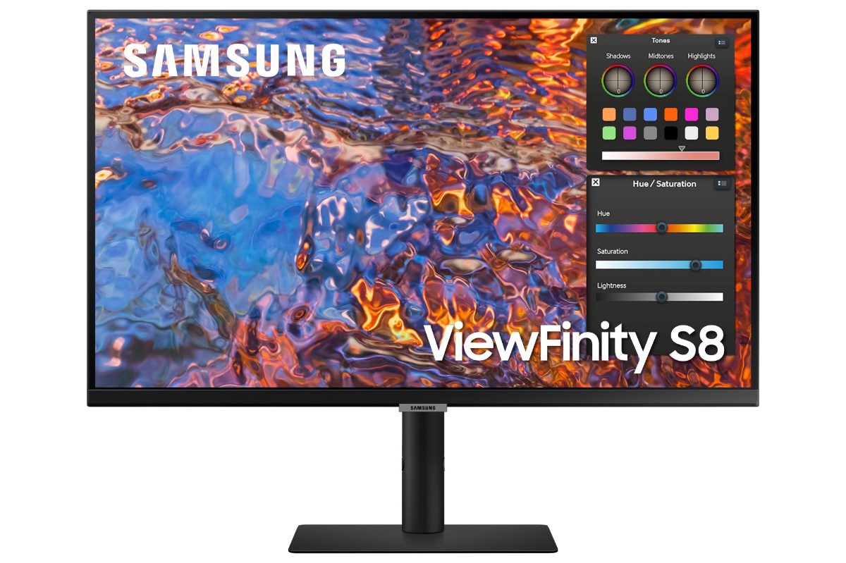 LCD Monitor, SAMSUNG, ViewFinity S8, 32", Business/4K, Panel IPS, 3840x2160, 16:9, 60Hz, 5 ms, Swivel, Pivot, Height adjustable, Tilt, Colour Black, LS32B800PXPXEN