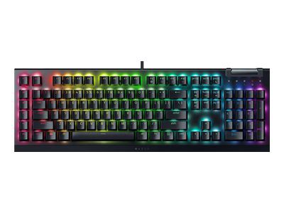 Mechanical Gaming Keyboard, BlackWidow V4 X, Wired, US, Yellow Mechanical Switches (Linear), Black