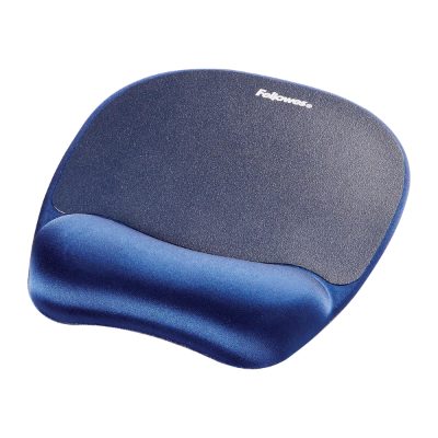 Foam mouse pad with wrist support, Mouse pad with wrist pillow, 202 x 235 x 25 mm, Sapphire
