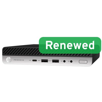 HP Renewed Grade A, ProDesk 600 G5 DM, Intel Core i3, i3-9100T, 8 GB, NVMe, 128 GB, Intel UHD Graphics 630, Windows 11 Home