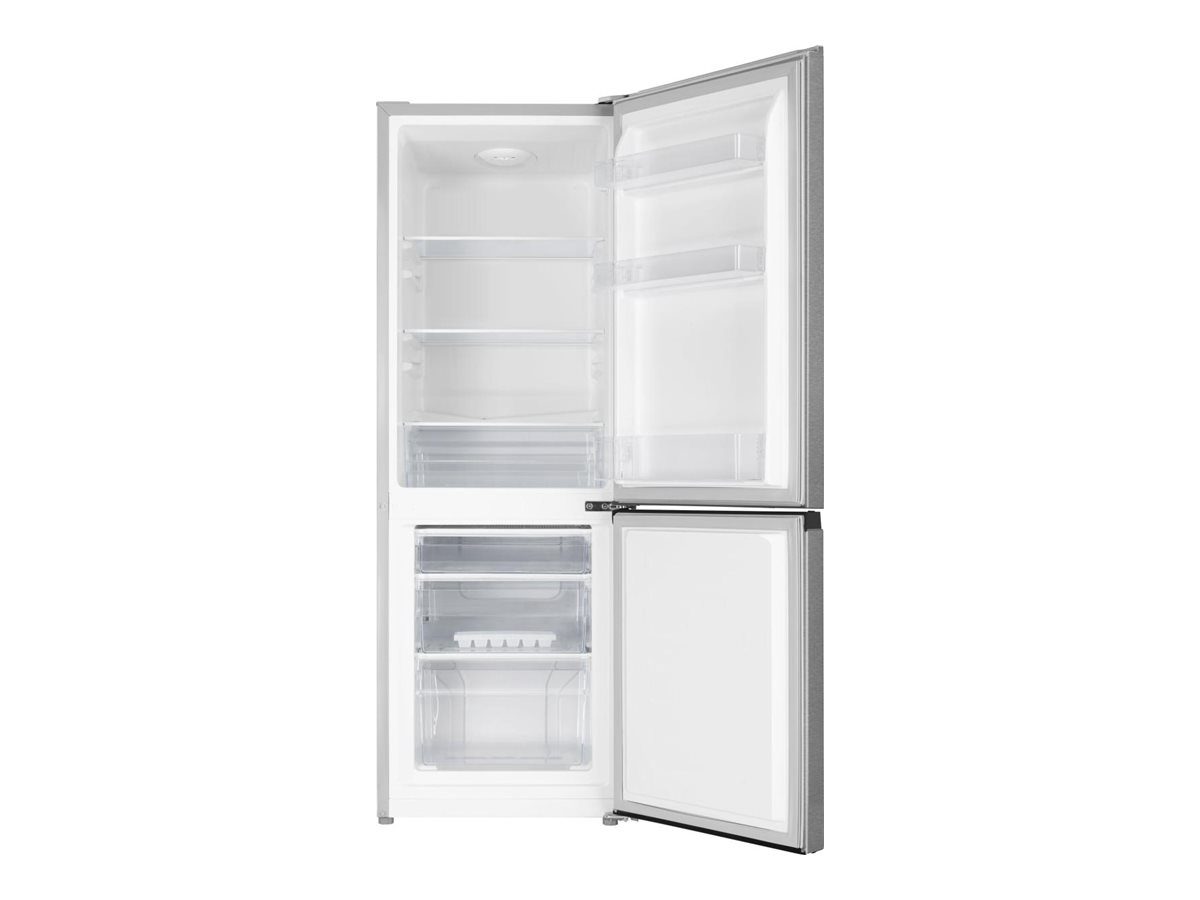 Refrigerator, RK14EPS4, Energy efficiency class E, Free standing, Combi, Height 143 cm, Fridge net capacity 122 L, Freezer net capacity 53 L, 39 dB, Silver