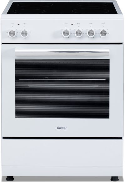 Cooker (Power cable not included), 6043SEDBB, Oven type Electric, White, Width 60 cm, Depth 60 cm