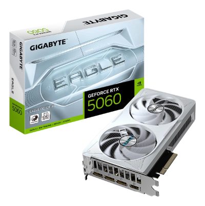 Gigabyte GeForce RTX 5060 EAGLE OC ICE 8G, NVIDIA, 8 GB, GeForce RTX 5060, GDDR7, HDMI ports quantity 1, PCI-E 5.0