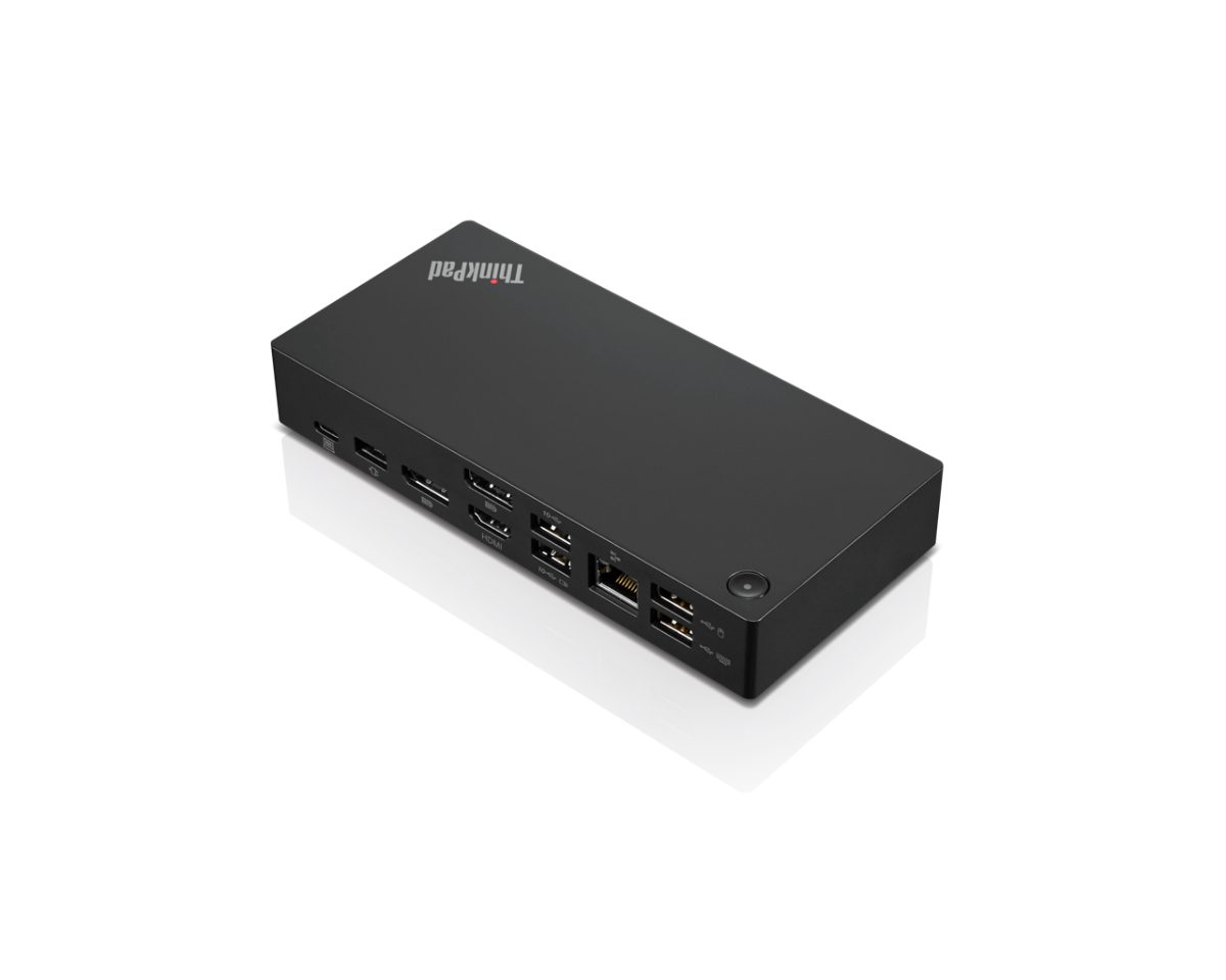 ThinkPad Universal USB-C Dock - EU, Docking station, Ethernet LAN (RJ-45) ports 1, VGA (D-Sub) ports quantity 1, DisplayPorts quantity 2, USB 3.0 (3.1 Gen 1) Type-C ports quantity 1, USB 3.0 (3.1 Gen 1) ports quantity 3, USB 2.0 ports quantity 2, HDMI ports quantity 1, 65 W, Warranty 36 month(s)