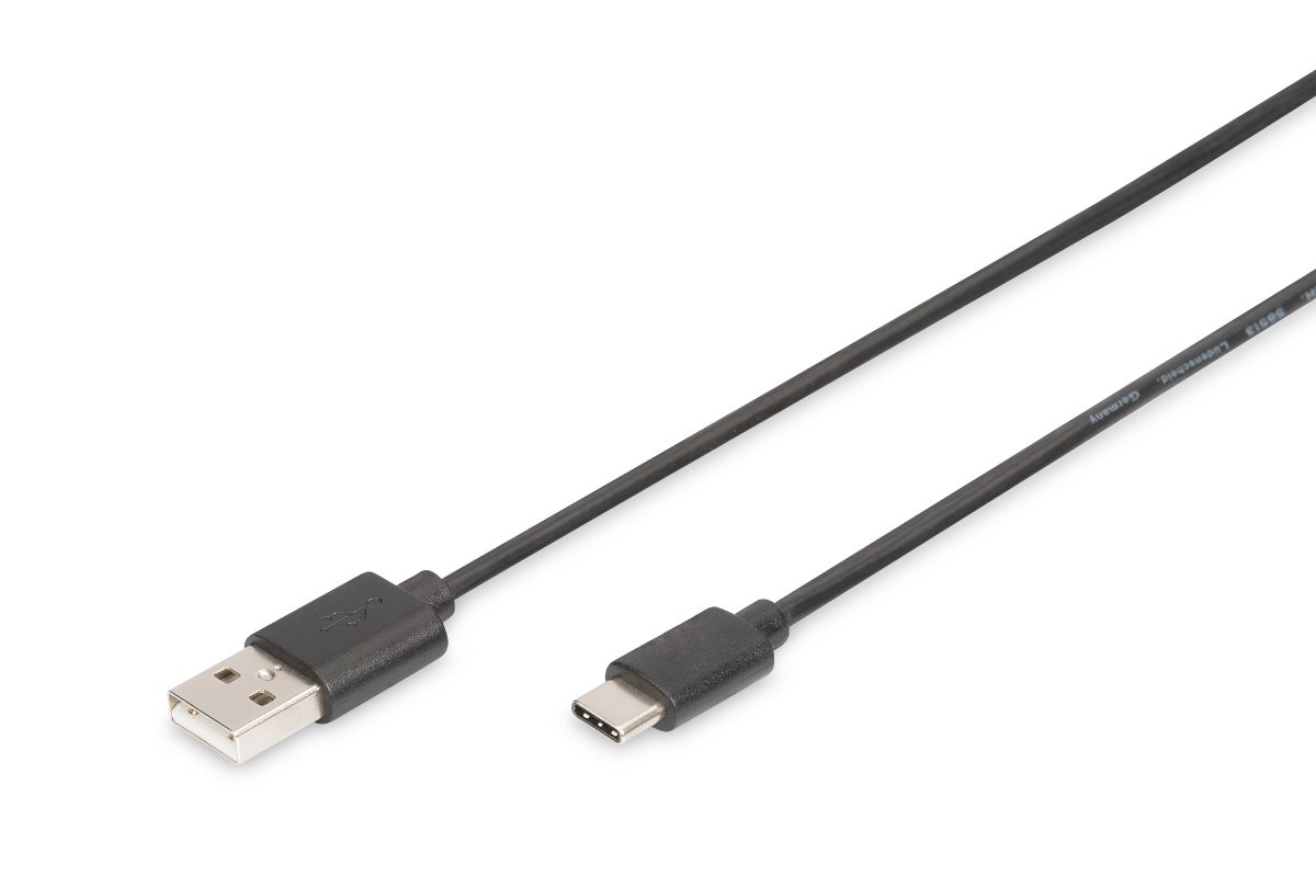 USB Type-C connection cable, Type USB-A to USB-C, AK-300154-018-S