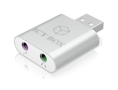ICY BOX IB-AC527, USB to microphone and headphone adapter