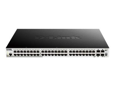 D-LINK DGS-1510-52XMP, Managed L2+ Gigabit Switch with 48 Ports 10/100/1000Base-T + 4 10GBase-X SFP+ ports, D-Link