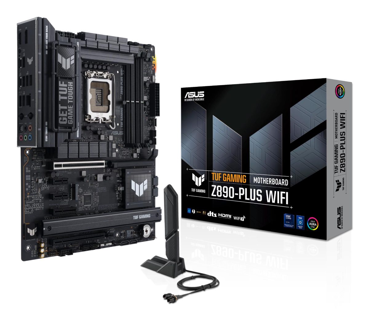 Asus TUF GAMING Z890-PLUS WIFI, Processor family Intel, Processor socket LGA1851, DDR5, Supported hard disk drive interfaces M.2, SATA, Number of SATA connectors 4