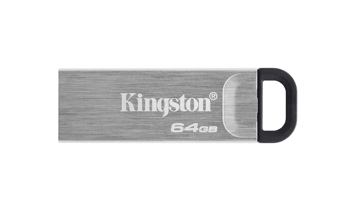 USB Flash Drive, DataTraveler Kyson, 64 GB, USB Type-A, Black/Grey