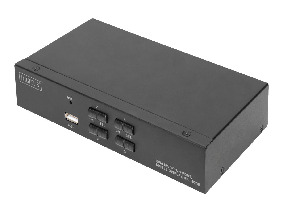 KVM Switch, 4 Port, Single Display, 4K, HDMI, DS-12880