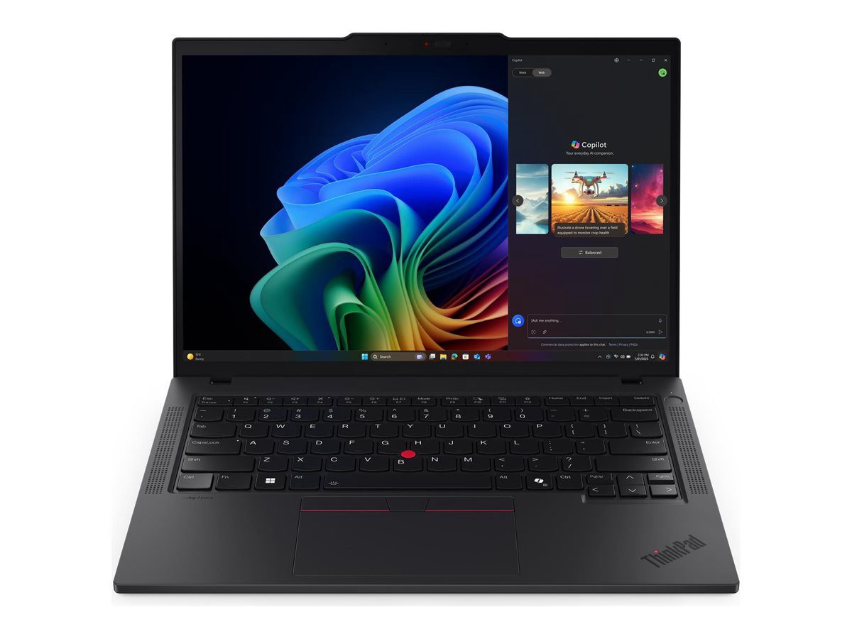 Lenovo ThinkPad T14 G6 Intel, Black, 14 ", IPS, WUXGA, 1920 x 1200 pixels, Anti-glare, Intel Core Ultra 7, 258V, 32 GB, Soldered LPDDR5X, Solid-state drive capacity 512 GB, Intel Arc Graphics 140V, Windows 11 Pro, 802.11be, Bluetooth version 5.4, 5G Upgradable, Keyboard language Nordic, Keyboard backlit, Warranty 36 month(s), Battery warranty 12 month(s)
