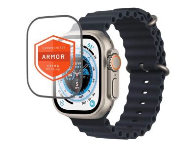 Armor Tempered Glass for Apple Watch Ultra 49mm/Ultra 2 49mm, Black