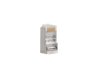 RJ45 CAT.6 FTP Plug 8P8C PASS Through Type, 100 pcs, PLS-6000EZ, Transparent