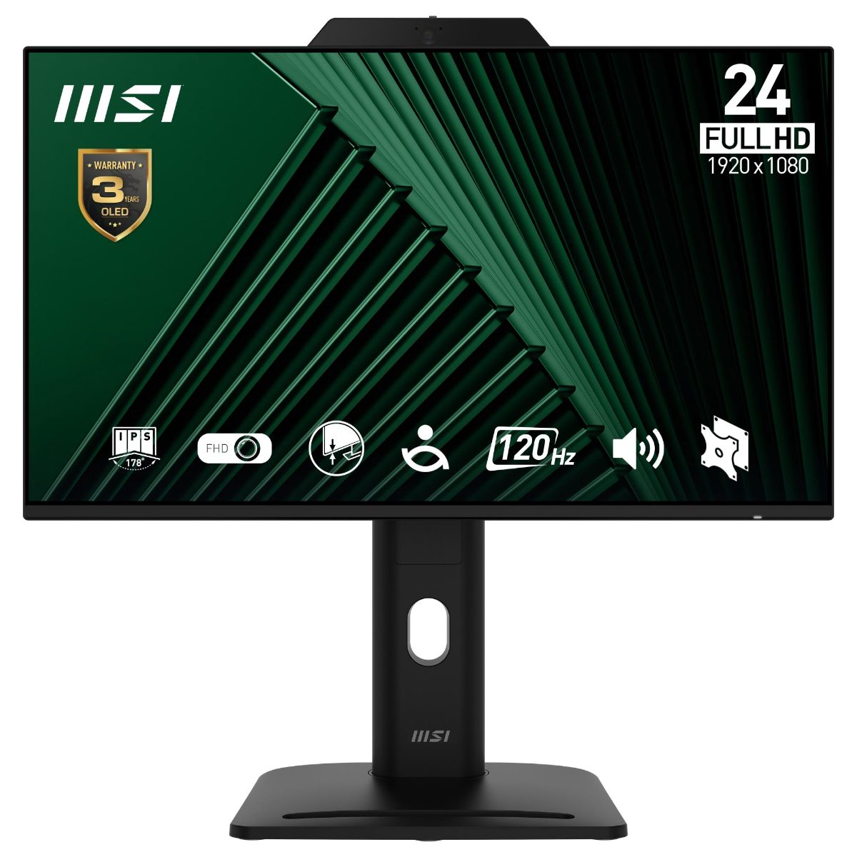 LCD Monitor, MSI, PRO MP242PMG, 23.8", Business, Panel IPS, 1920x1080, 16:9, 120 Hz, 1 ms, Speakers, PROMP242PMG