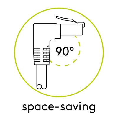 Patch Cable, 51516, RJ-45 90°, RJ-45