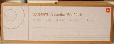 Xiaomi Soundbar Pro 2.1 ch, Xiaomi Soundbar Pro 2.1 ch, Warranty 24 month(s), 300 W, Bluetooth, Wireless connection, Black, DAMAGED PACKAGING, MISSING INNER PACKAGING. SCRATCHED AND DIRTY