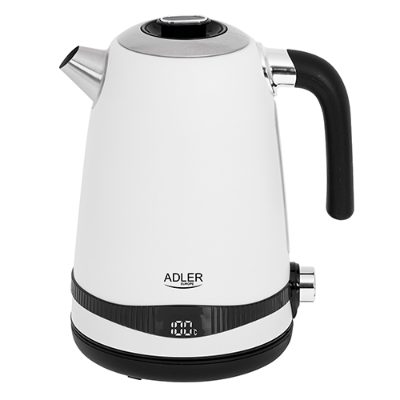 Kettle, AD 1295w, Electric, 2200 W, 1.7 L, Stainless steel, 360° rotational base, White