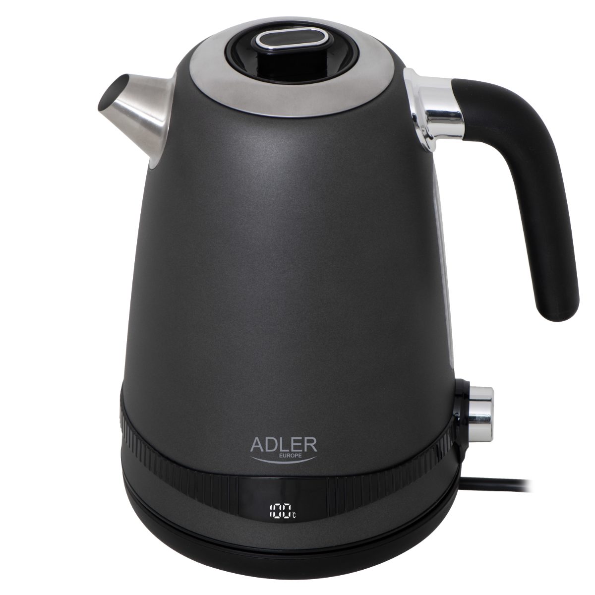 Kettle, AD 1295g SS, Electric, 2200 W, 1.7 L, Stainless Steel, 360° rotational base, Grey