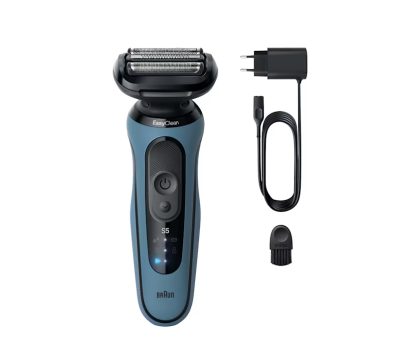 Braun Shaver, Series 5 52-A1000s, Operating time (max) 50 min, Wet & Dry, Lithium Ion, Blue/Black