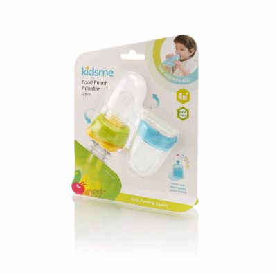 Kidsme Food Pouch adapteris mazuļa ēdināšanai no biezenīšu stāvpakām 2 gab,Sky&Lime