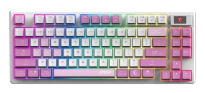 MSI FORGE GK600 TKL WIRELESS VIOLET, Gaming keyboard, Wireless, US, Mechanical Linear