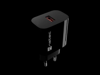 Natec Ribera USB Charger 1X USB-A 18W, Black