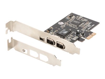 IEEE 1394a Interface Card, PCI express, 4 Port 1x ext. 1394mini, 2x ext./1x int. 1394a Ports, DS-30201-5