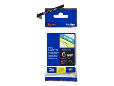 TZe-315 Laminated tape, White on Black, TZe, 8 m, 0.6 cm