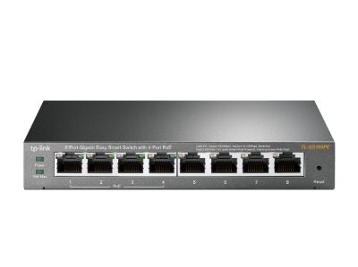 Smart Switch, TL-SG108PE, Web Managed, Desktop, Gigabit Ethernet (copper) ports quantity 4, PoE+ ports quantity 4, Power supply type External, 36 month(s)