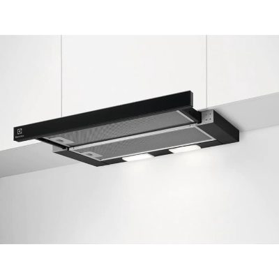 Electrolux izvelkams tvaika nosūcējs, 60 cm, C, melns