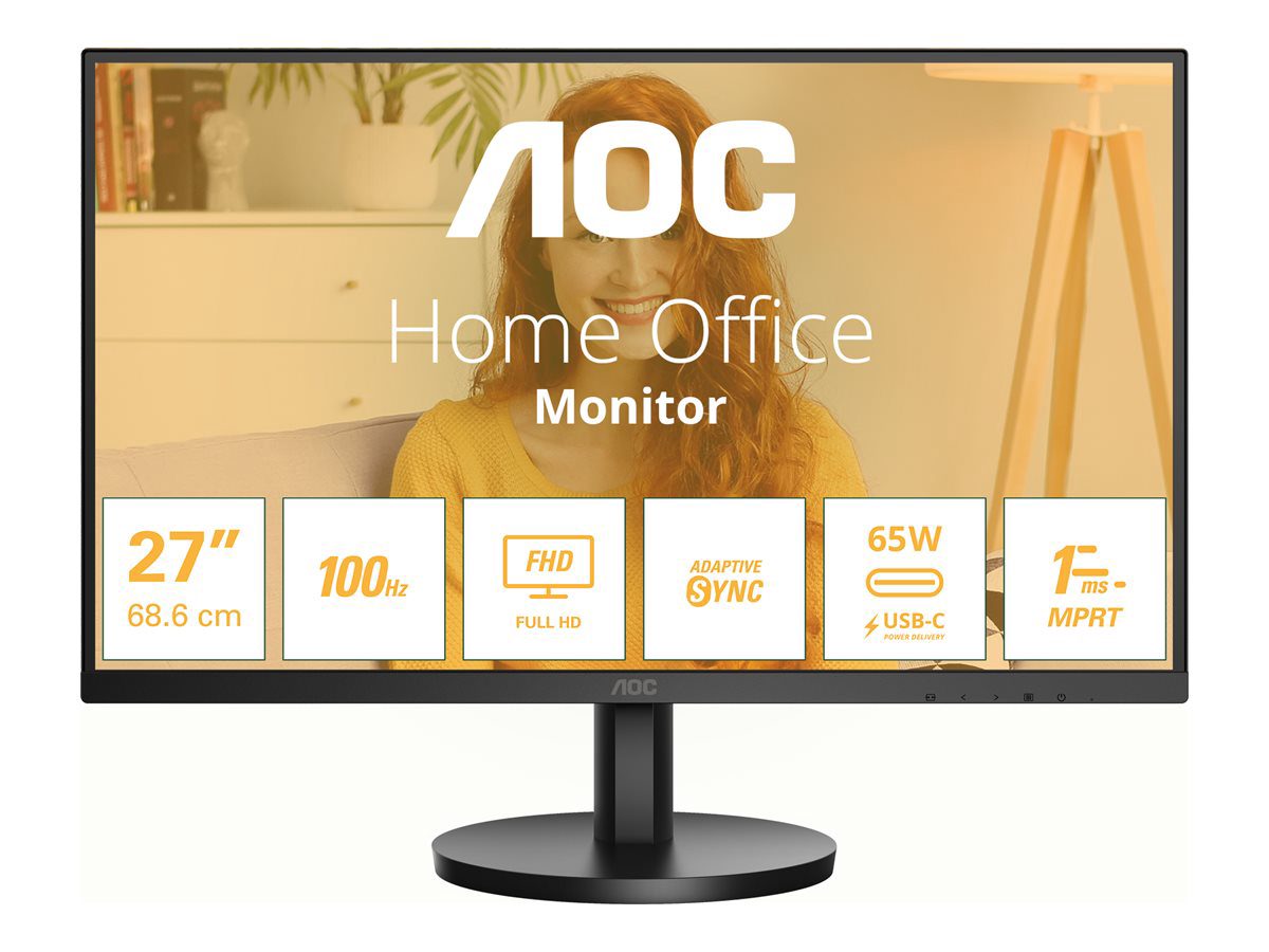 27B3CA2, 27 ", IPS, FHD, 16:9, 100 Hz, 1 ms, 1920 x 1080 pixels, 250 cd/m², HDMI ports quantity 1, Black