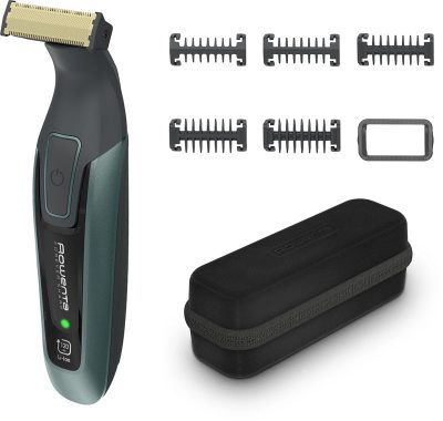 Rowenta Beard Trimmer, TN6044E0, Cordless, Number of length steps 6, Wet & Dry, Black/Green