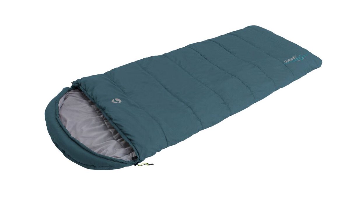 Outwell Campion Lux Teal, Sleeping Bag, Temperature -16/5 °C, 2 way open - auto lock, L-shape