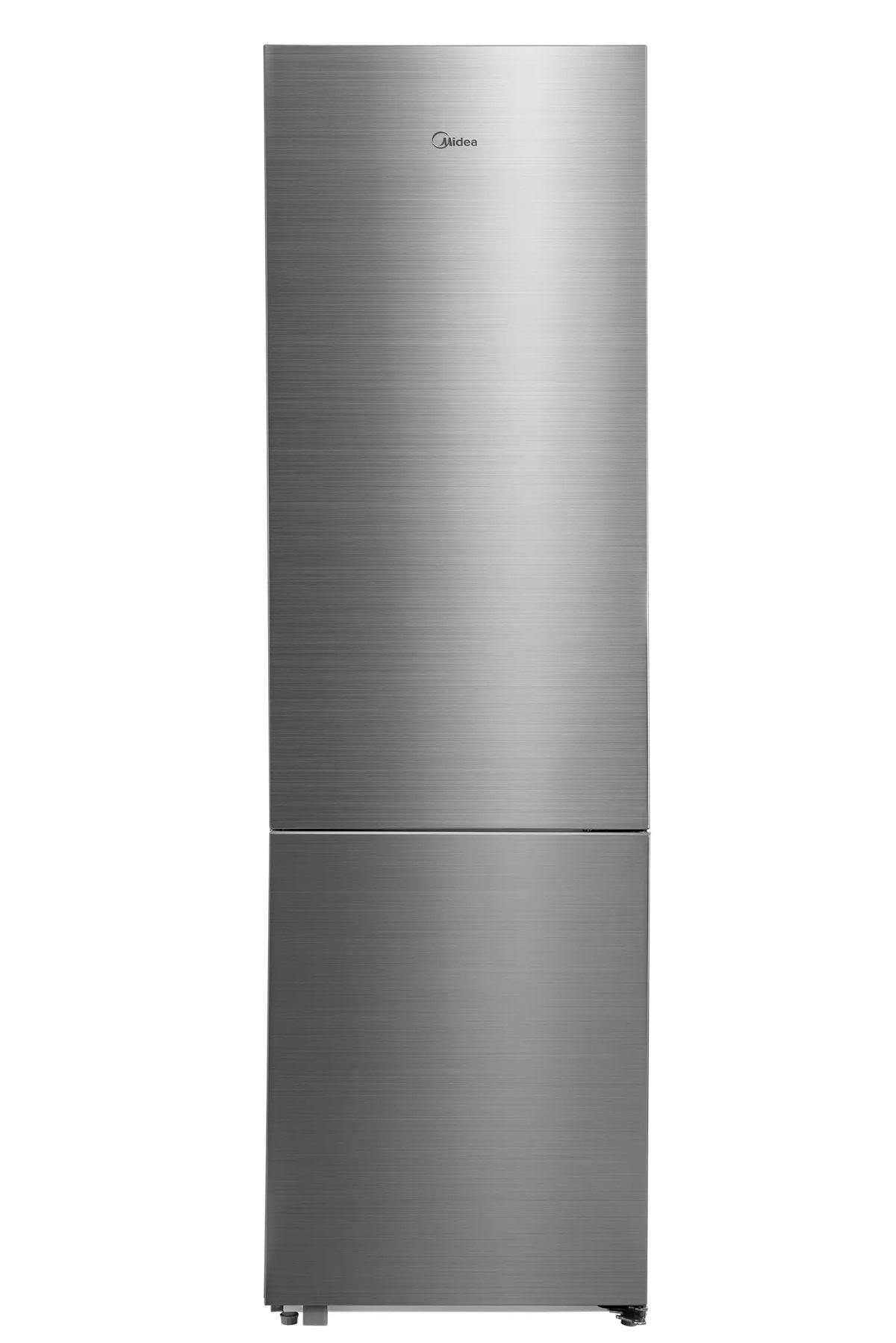 Midea Refrigerator, MDRB600MME46, Energy efficiency class E, Free standing, Combi, Height 201 cm, No Frost system, Fridge net capacity 313 L, Freezer net capacity 130 L, Display, 35 dB, Stainless steel