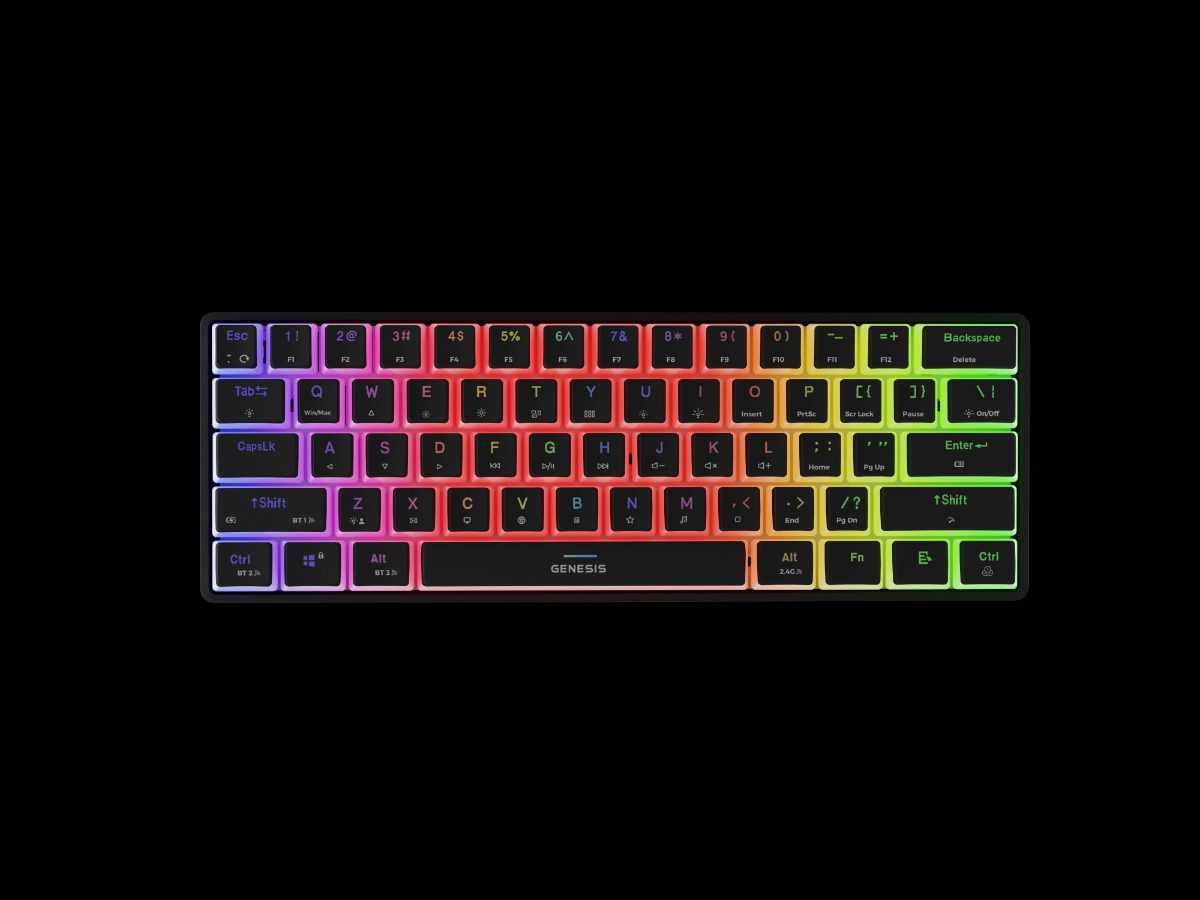 THOR 660 G2, Gaming keyboard, Wireless/Wired, US, Tactile, Black