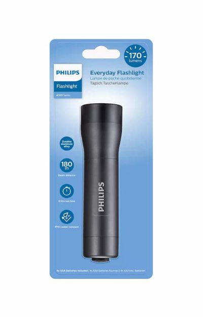 PHILIPS LED lukturis, melns